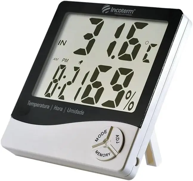TermoHigrômetro Digital Lcd HTC-1 B-Max C Relógio e Alarme