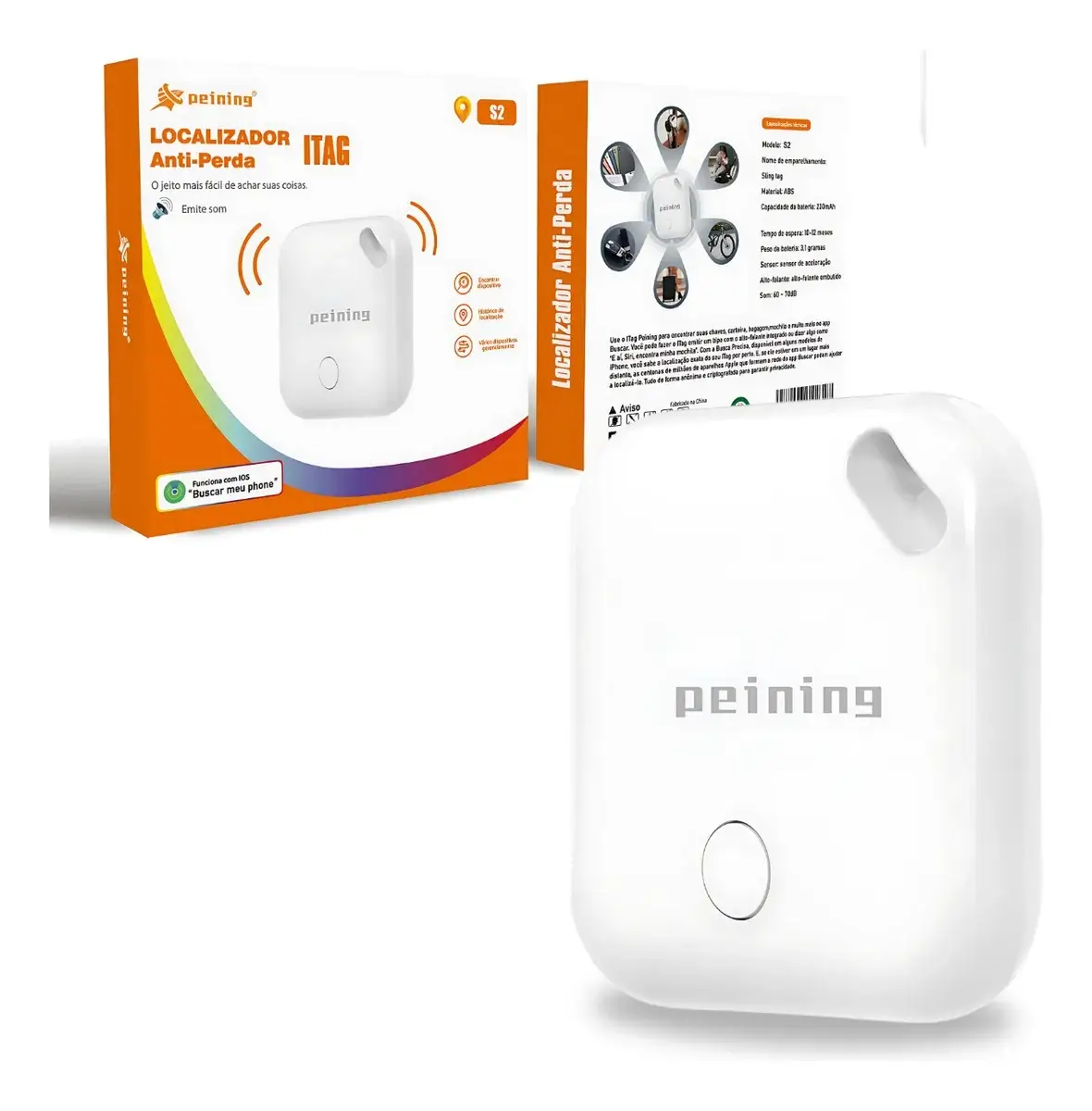 Localizador Anti-Perda ITAG Peining S2 Sling Tag Iphone