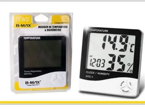 TermoHigrômetro Digital Lcd HTC-1 B-Max C Relógio e Alarme - Imagem 3