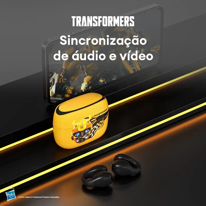 Fone De Ouvido Bluetooth Sem Fio Transformers TF-T05 Corrida - Imagem 4