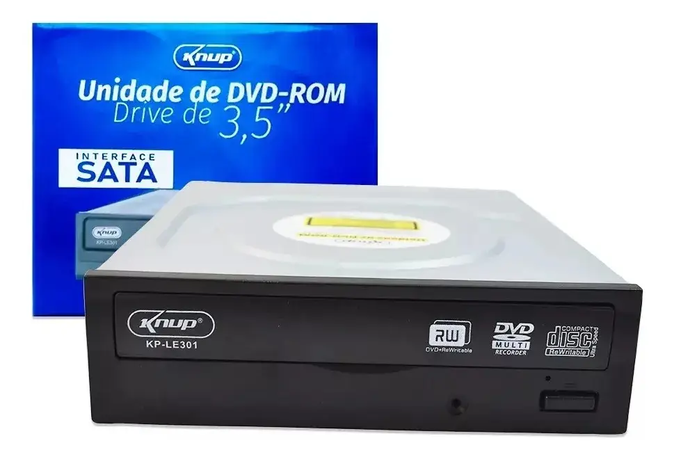 Gravador DVD Interno Knup Drive Dvd-rw 18x Sata Kp-le301