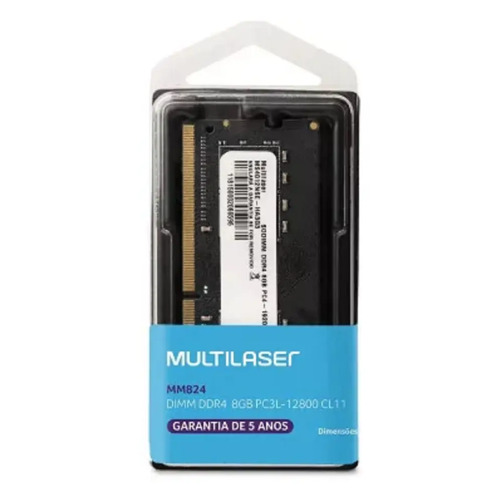 MEMORIA MULTILASER DDR4 SODIMM 8GB 2400 MHZ - MM824
