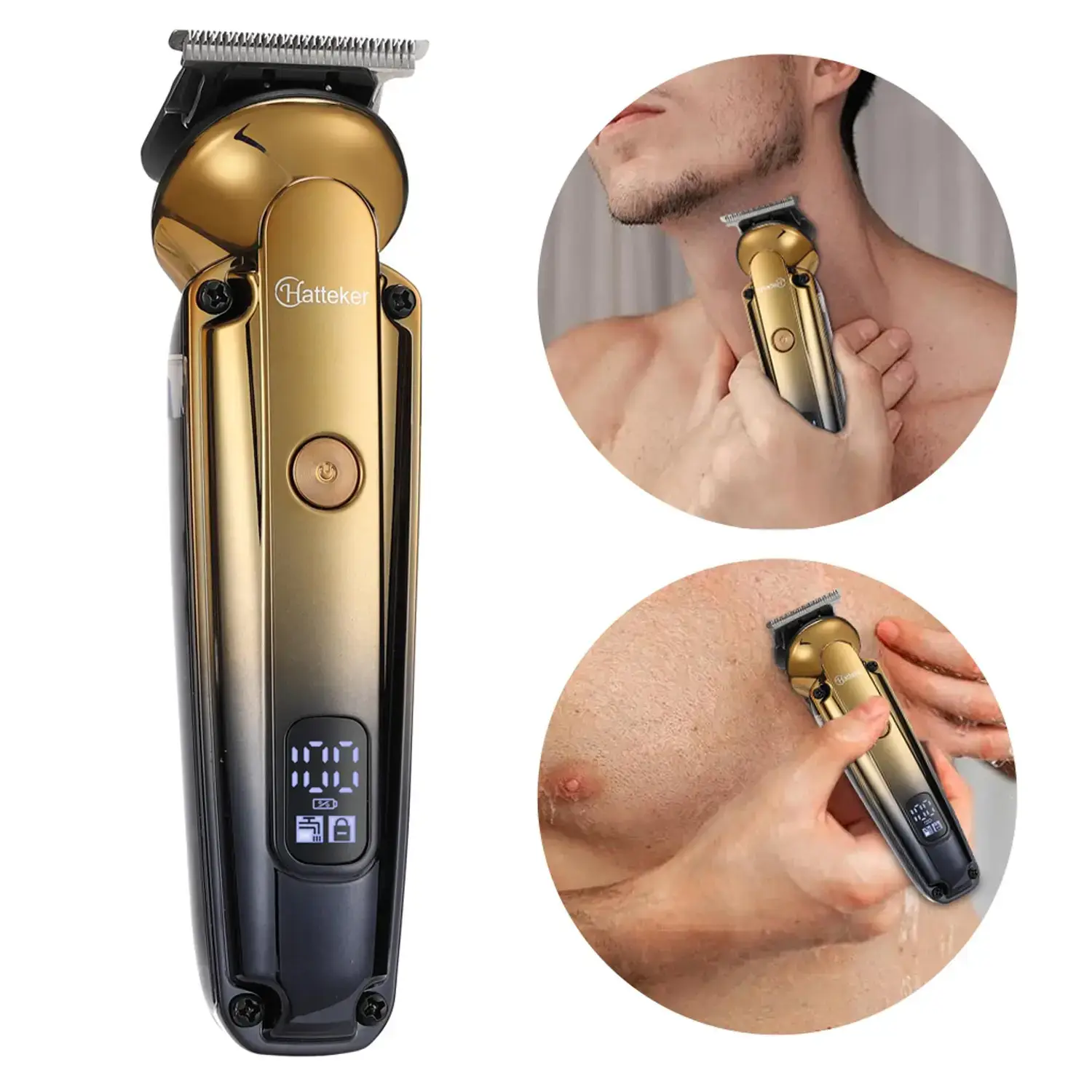 Máquina Cortar Cabelo Hatteker Profissional Aparador Sem Fio - Imagem 5