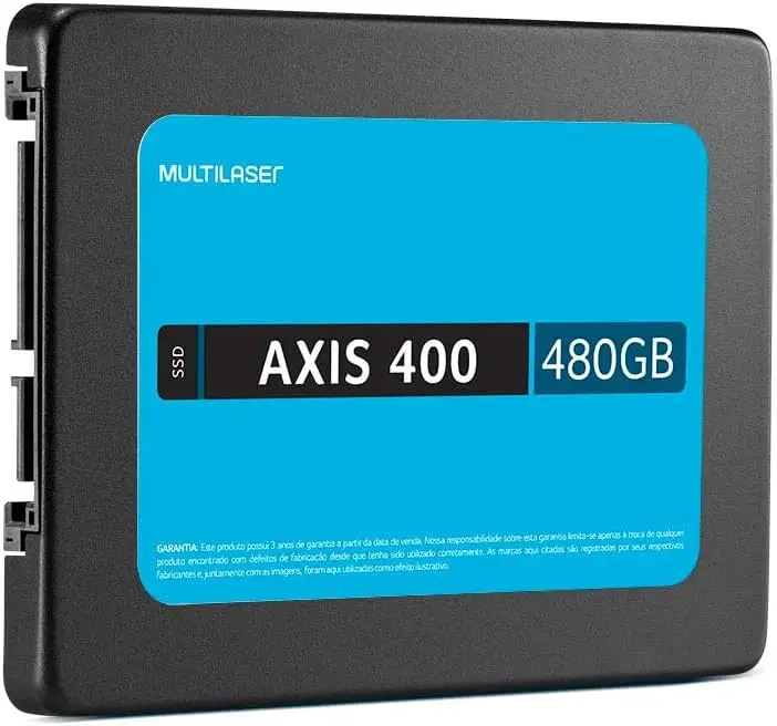 Ssd Multilaser 2,5 Pol. 480Gb Axis 400 Grava 400 Mb/S SS401