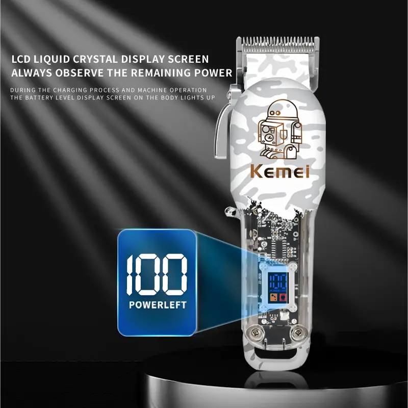 Máquina de Cortar Cabelo sem Fio Profissional com Tela Lcd - Imagem 4