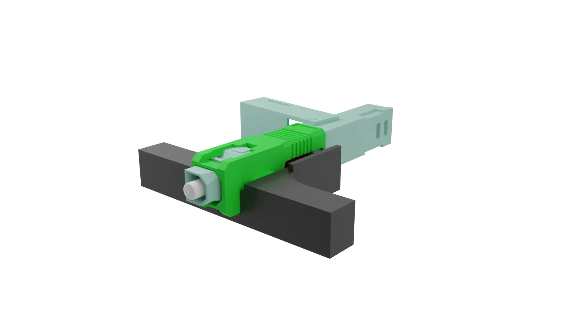 10 UN Conector Óptico com trava e Click SC/APC 3 Posições