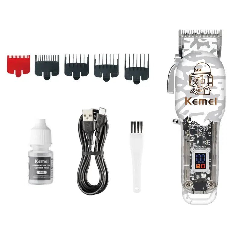 Máquina de Cortar Cabelo sem Fio Profissional com Tela Lcd - Imagem 2