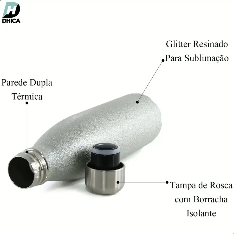 Garrafa Térmica com Acabamento Brilhante e Design Moderno - Imagem 5