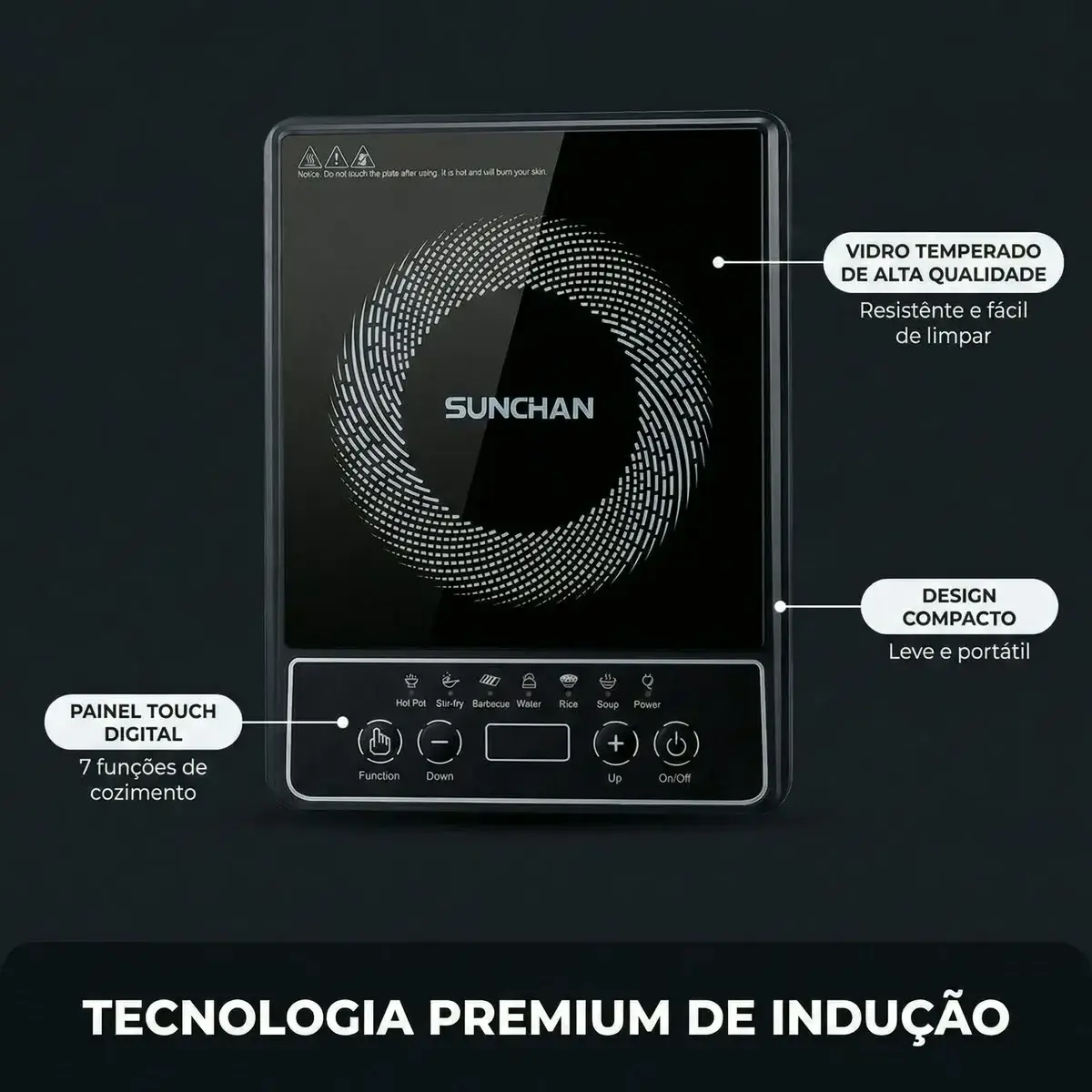 Fogão Cooktop de Indução Uma Boca 110V/220V - Imagem 6
