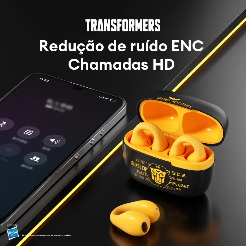 Fone De Ouvido Bluetooth Sem Fio Transformers TF-T05 Corrida - Imagem 6