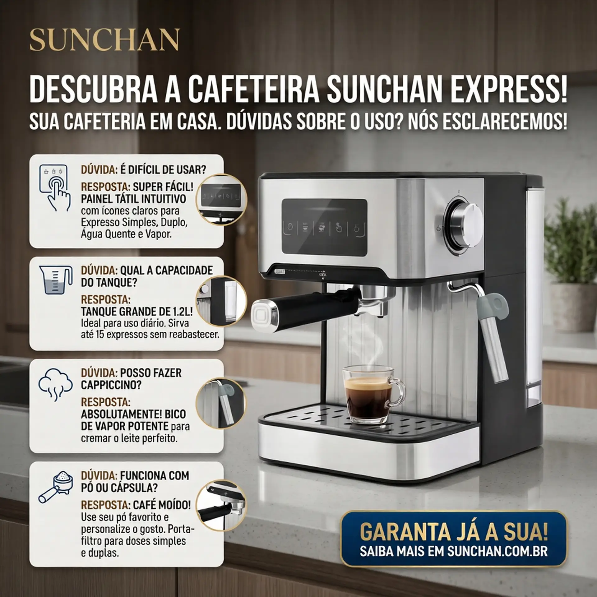CAFETEIRA EXPRESSO 110V-127V - Imagem 4