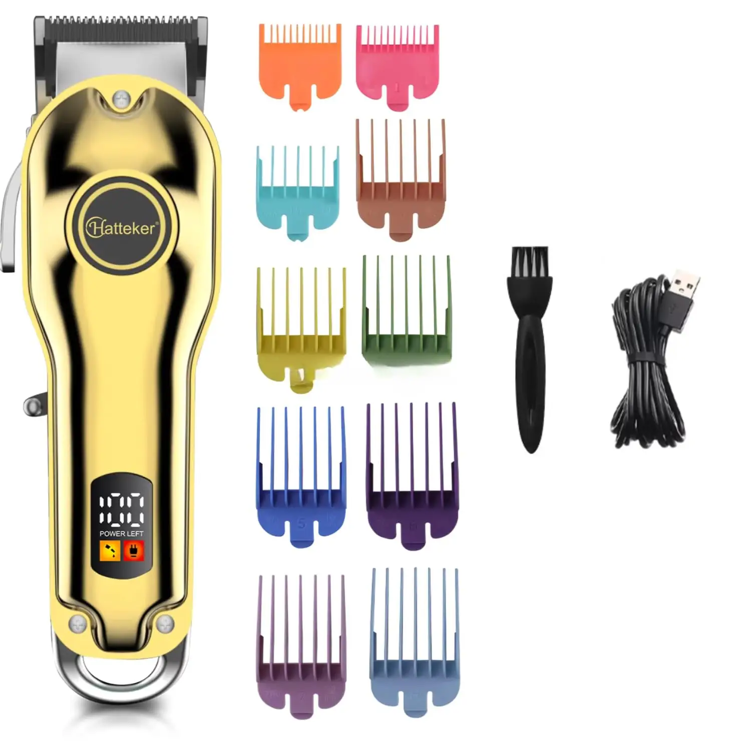 Máquina Cortar Cabelo Profissional Hatteker HT-6020 10 Pente