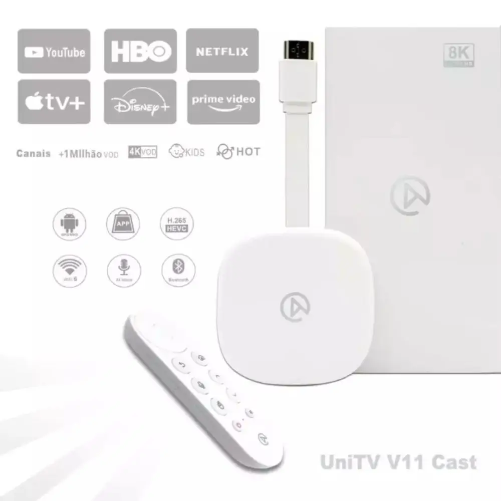 Receptor UniTV V11 8K Ultra HD TvBox Com Comando de Voz Wifi - Imagem 3