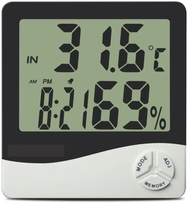 TermoHigrômetro Digital Lcd HTC-1 B-Max C Relógio e Alarme - Imagem 2