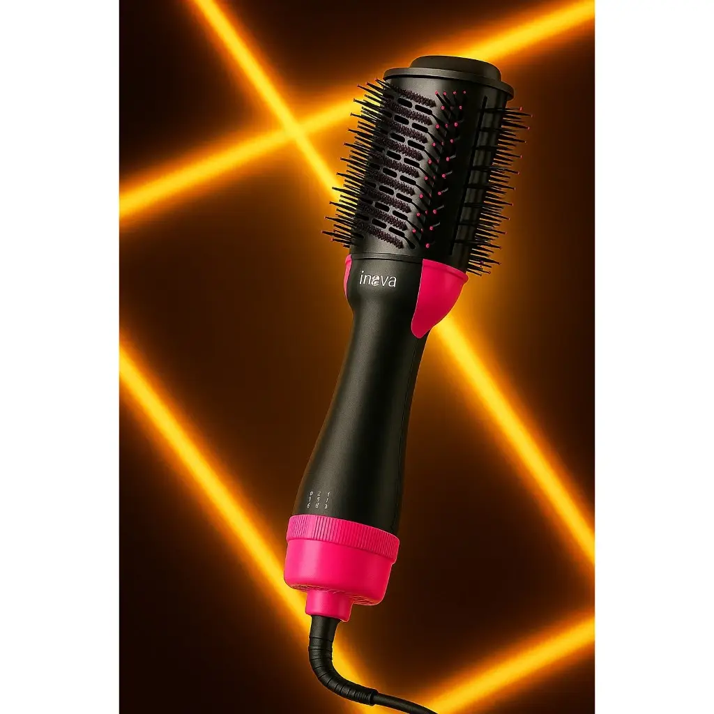 Escova Secadora Elétrica 1000W Profissional Inova 110V 3 em 1 Finaliza Resfria Modela - Imagem 3