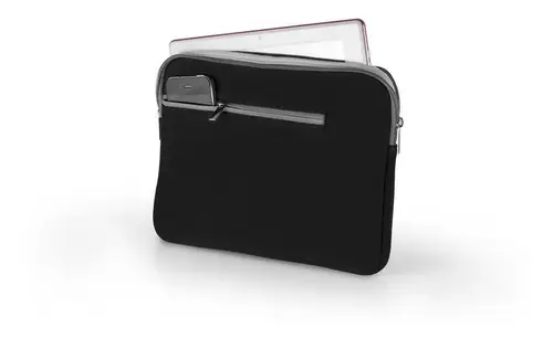 Case Neoprene Para Notebook Até 15,6 Pol. Preto E Cinza