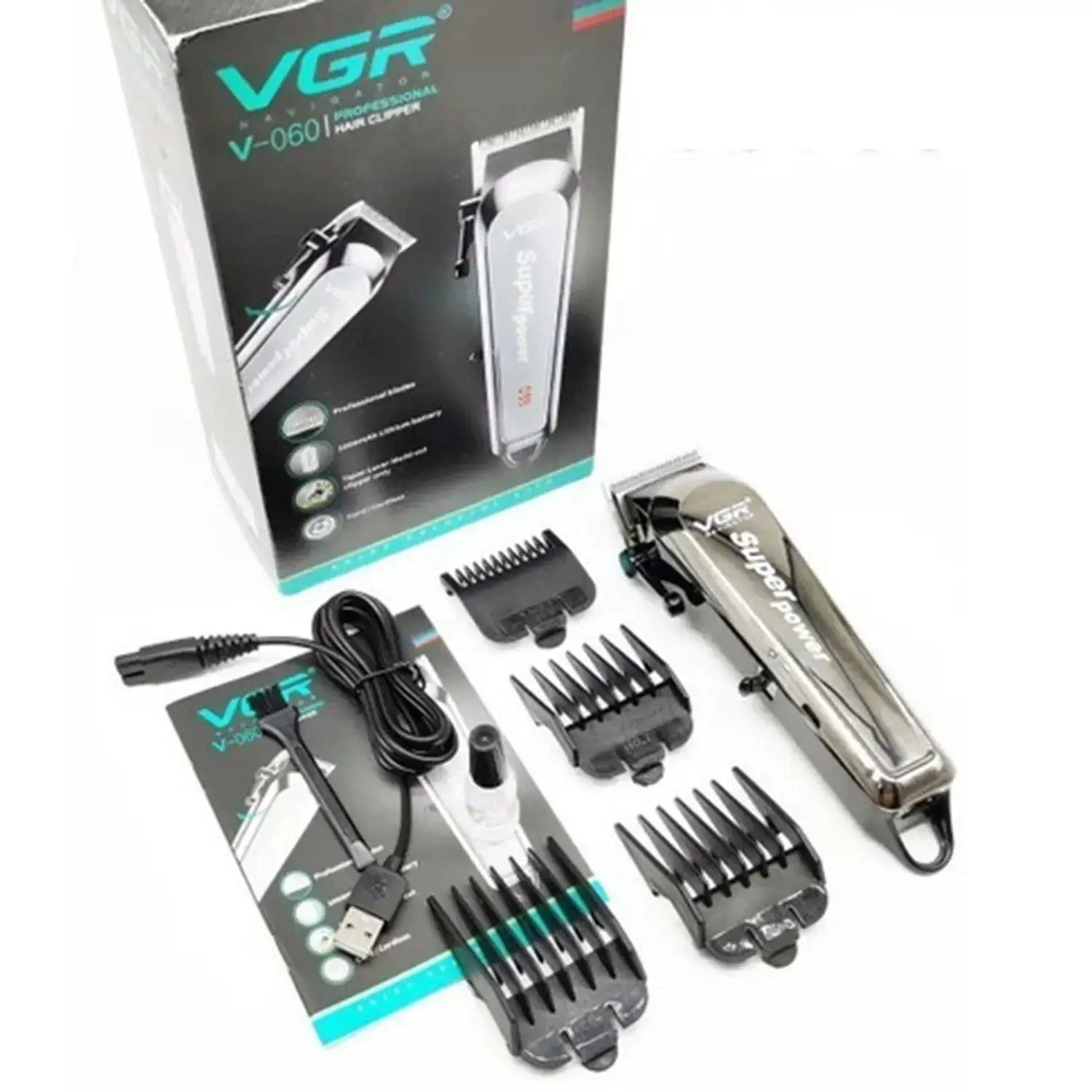 Cortador de Cabelo Profissional VGR OIV-060 4 Pentes - Imagem 2