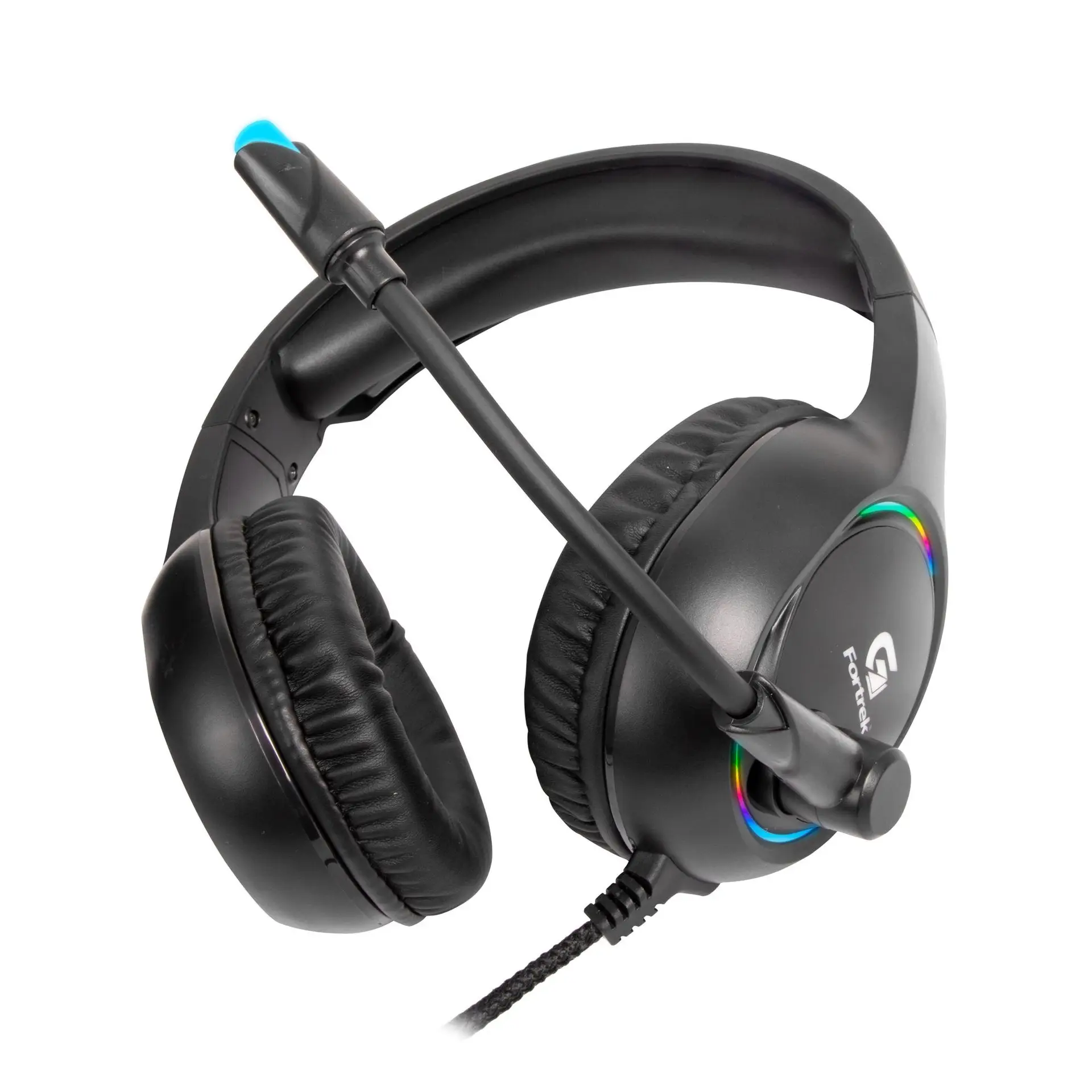 Headset Gamer Fortrek Holt RGB P2 + USB Trançado Preto 70552 - Imagem 2