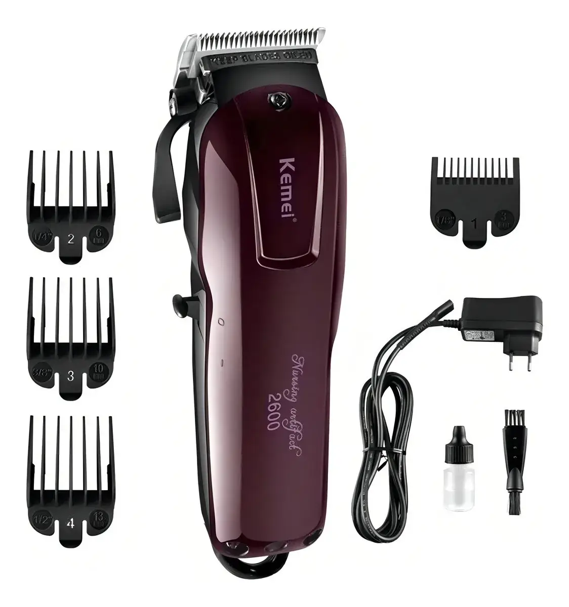 Máquina de Cortar Cabelo Profissional Cordless KM-2600 Kemei - Imagem 3