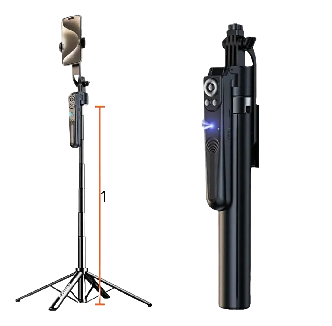 Tripé Estabilizado Facial Câmera Celular Selfie Gimbal Preto