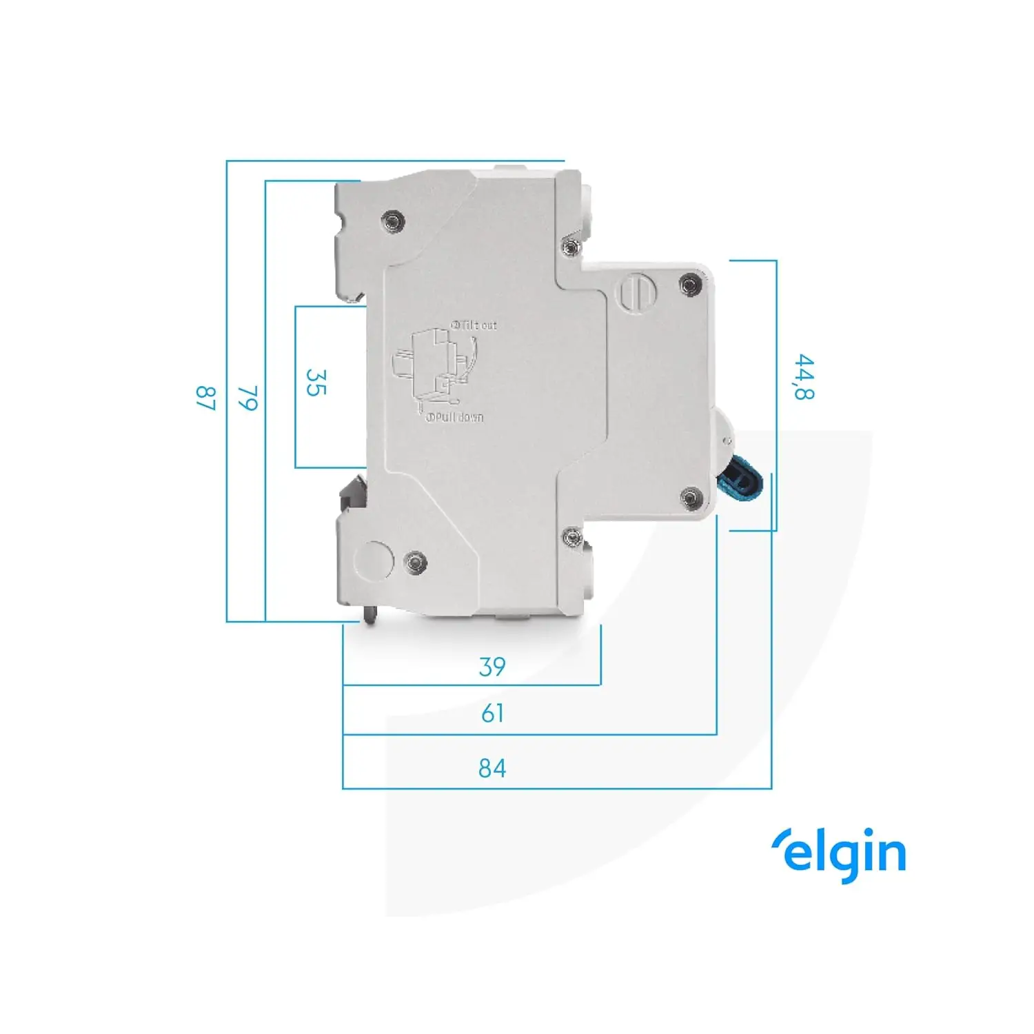 Mini Disjuntor Termomagnético Bipolar 32A Curva C Elgin - Imagem 4