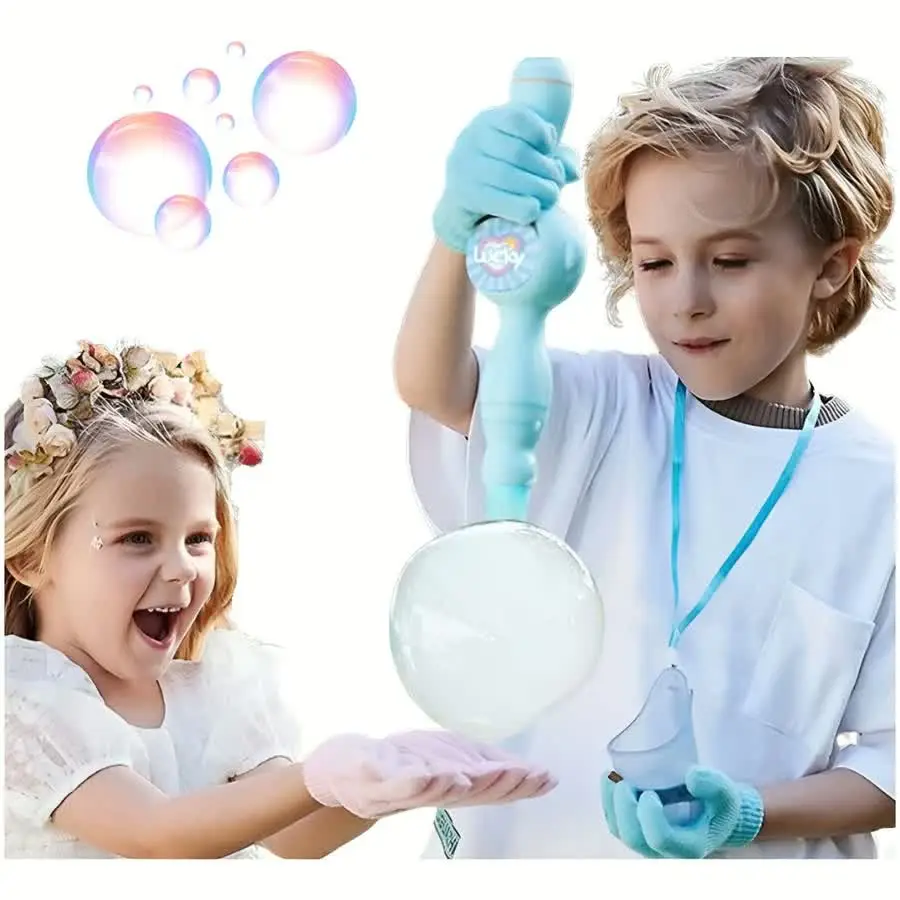 Brinquedo de Bolha de Sabão Infantil com Efeito Fumaça - Rosa e Azul - Imagem 4