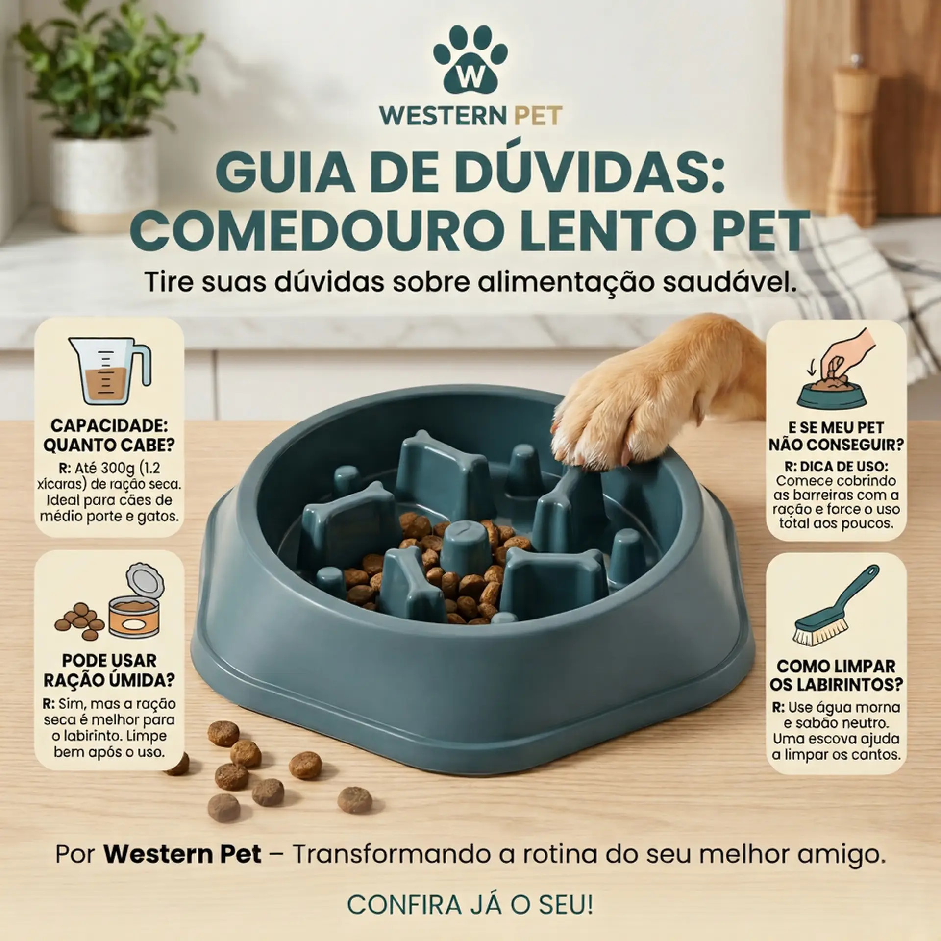 Comedouro Lento em Formato de Osso (Embalagem OPP) - Imagem 5
