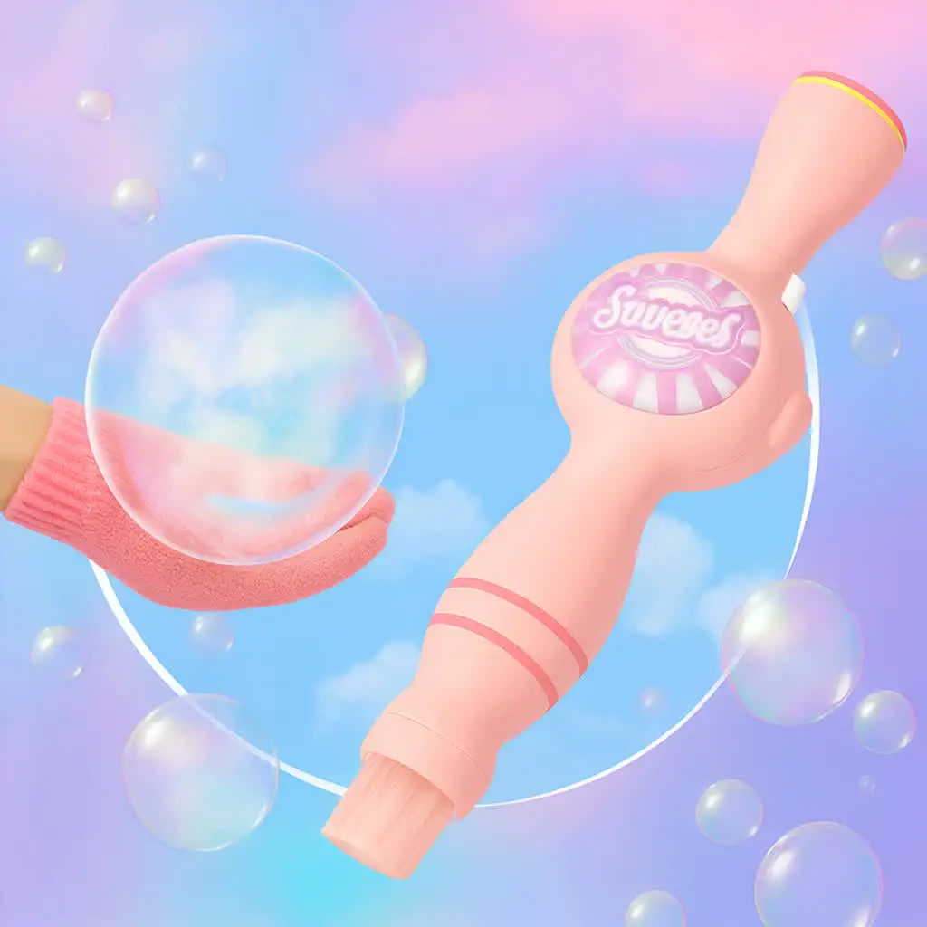 Brinquedo de Bolha de Sabão Infantil com Efeito Fumaça - Rosa e Azul - Imagem 5