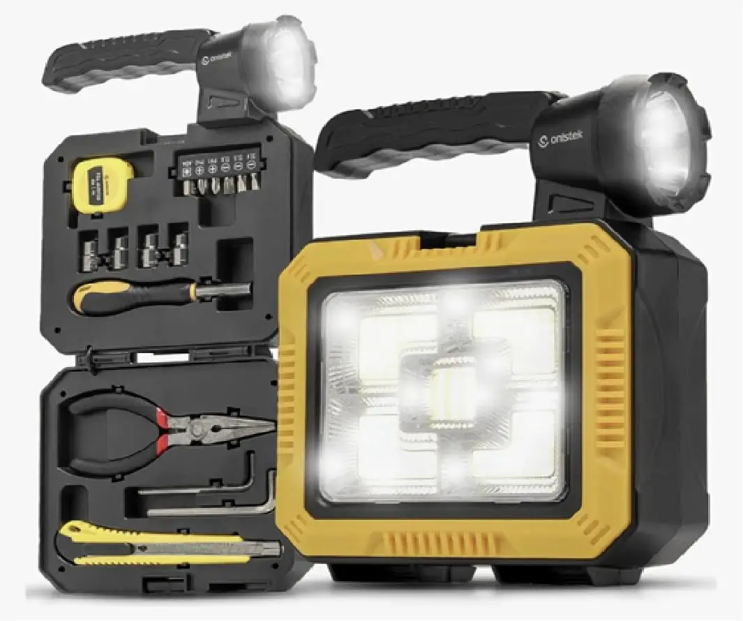 Lanterna Solar Led Com Caixa De Ferramenta Recarregável USB - Imagem 2