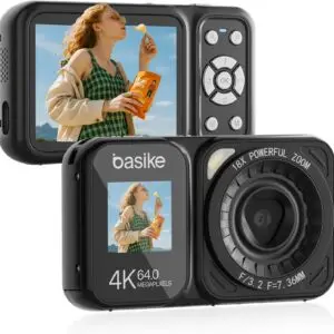 Câmera Digital Basike 4k 64MP Dual Screen Tela Dupla 18X
