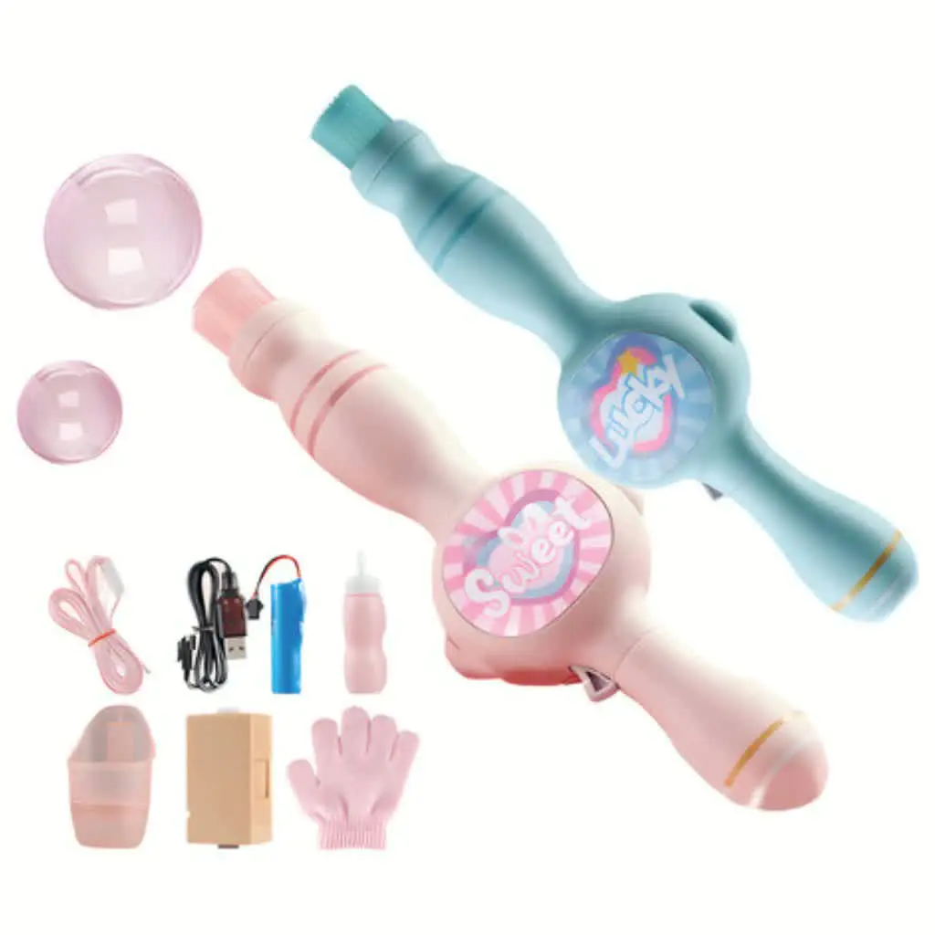 Brinquedo de Bolha de Sabão Infantil com Efeito Fumaça - Rosa e Azul - Imagem 3
