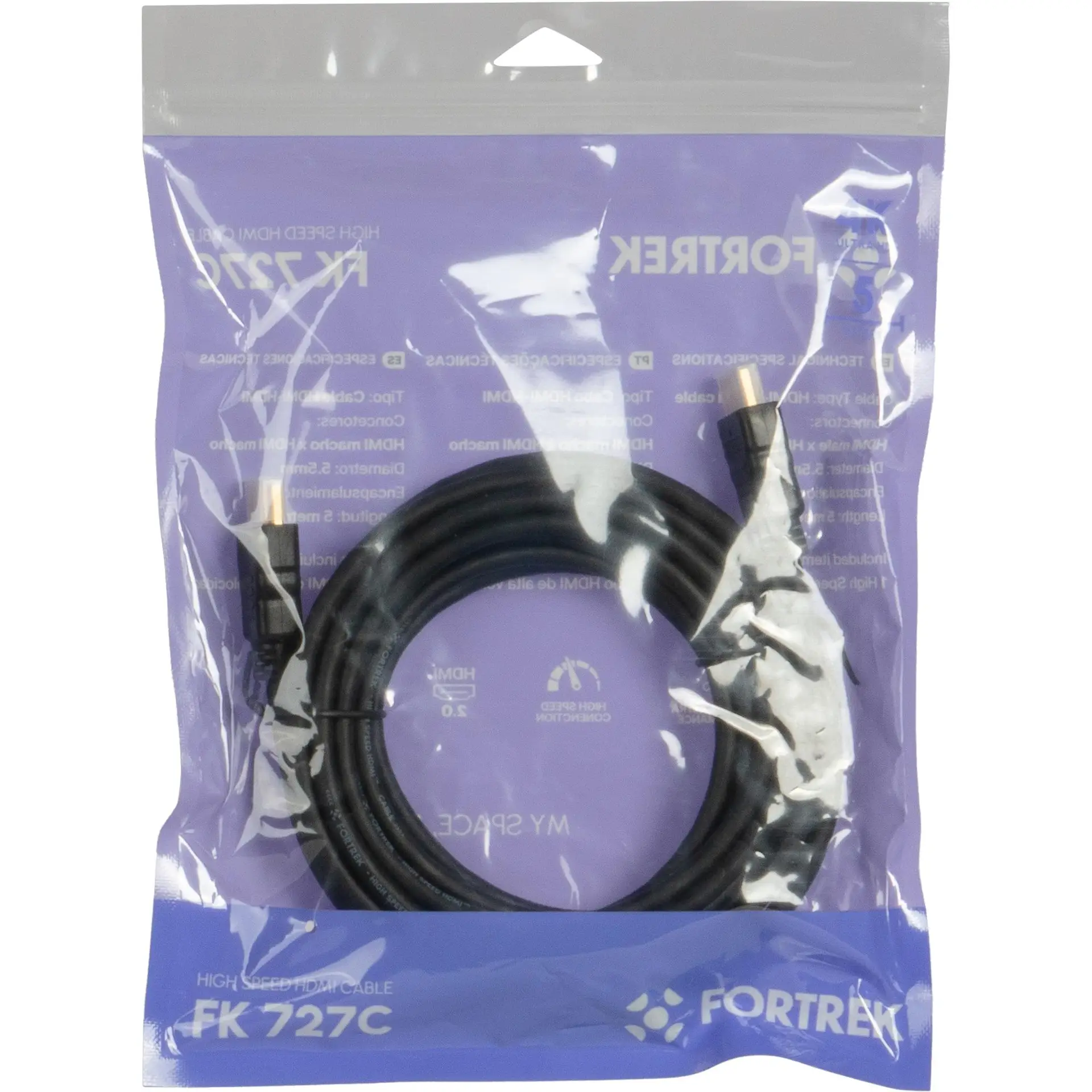 Cabo Hdmi 2.0 4K 5M Fortrek - HD205 - Imagem 4