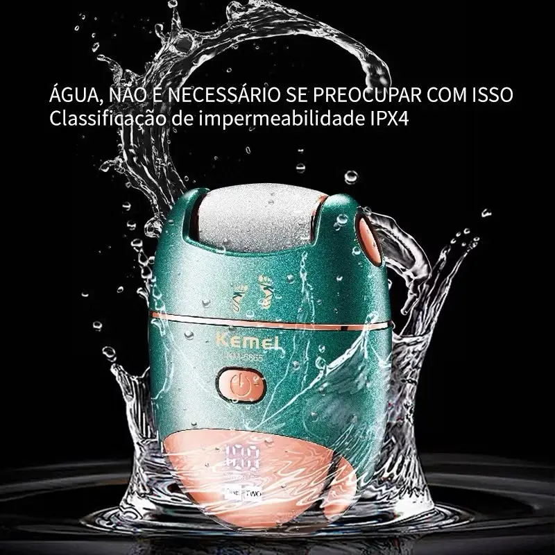Esfoliador para Pés com Display Digital, 2 Velocidades, Lavável e 3 Cabeçotes - Imagem 3