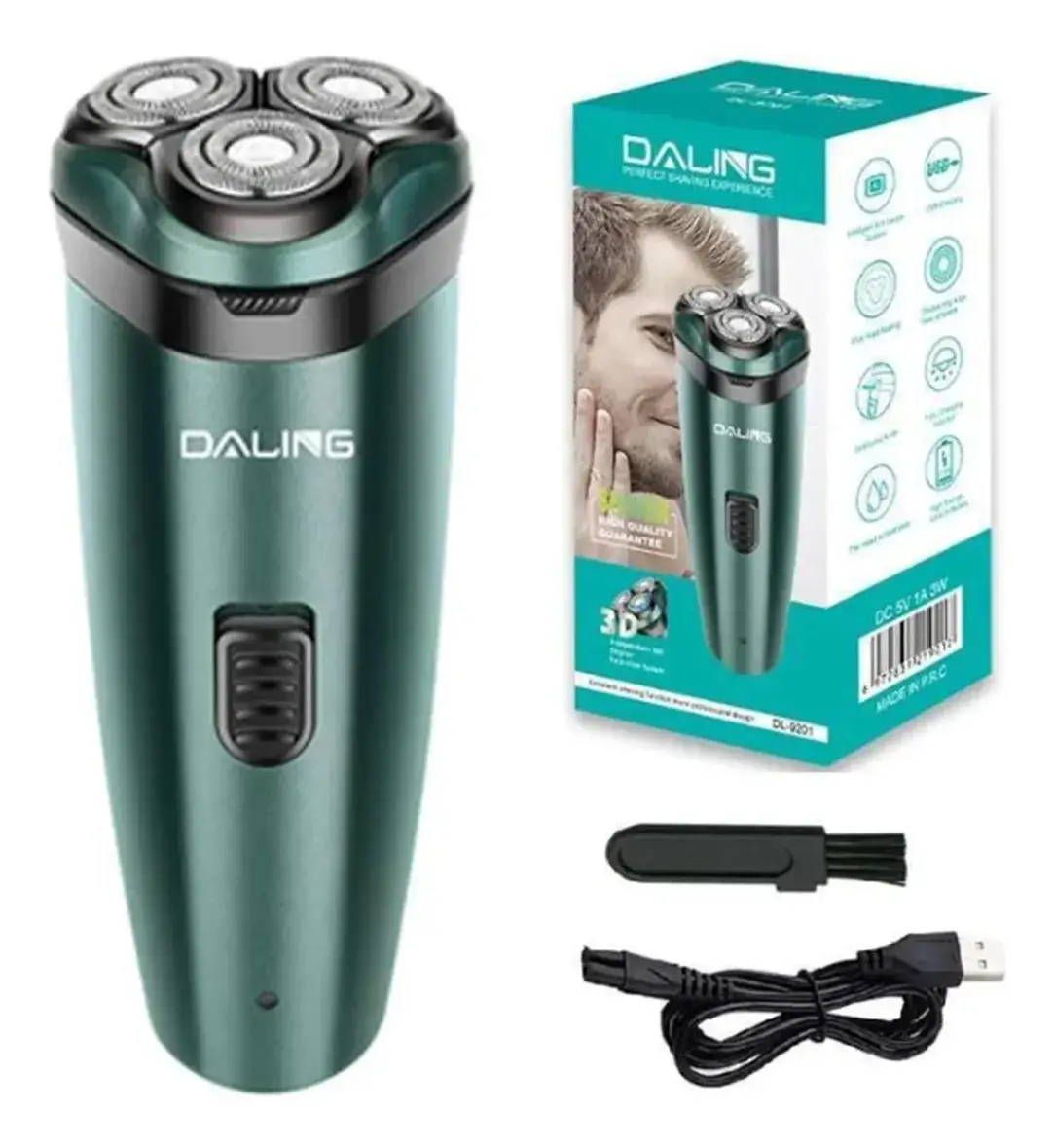 Barbeador Shaver Elétrico Daling DL-9201 Profissional 2 em 1 - Imagem 4