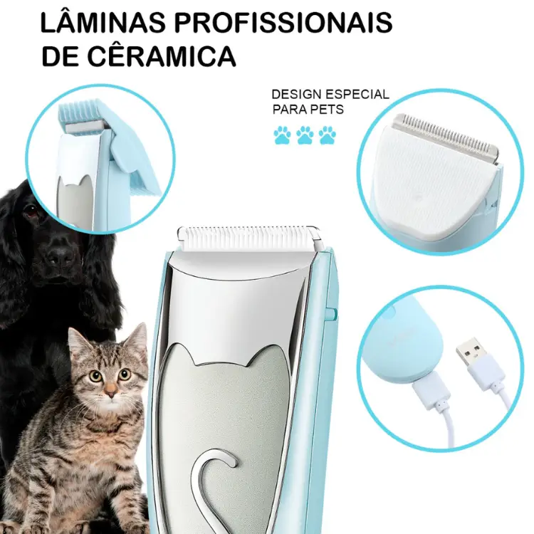 Máquina De Tosar Profissional De Pelos De Pet IPX7 Com Tela LED VGR OIV-203 - Imagem 4