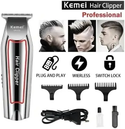 Máquina Acabamento Cabelo Barba Profissional KM-032 Kemei - Imagem 2