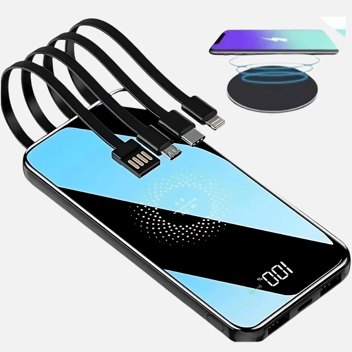 Power Bank Indução 10.000 Mah 7.5W Compatível IOS e Android - Imagem 4