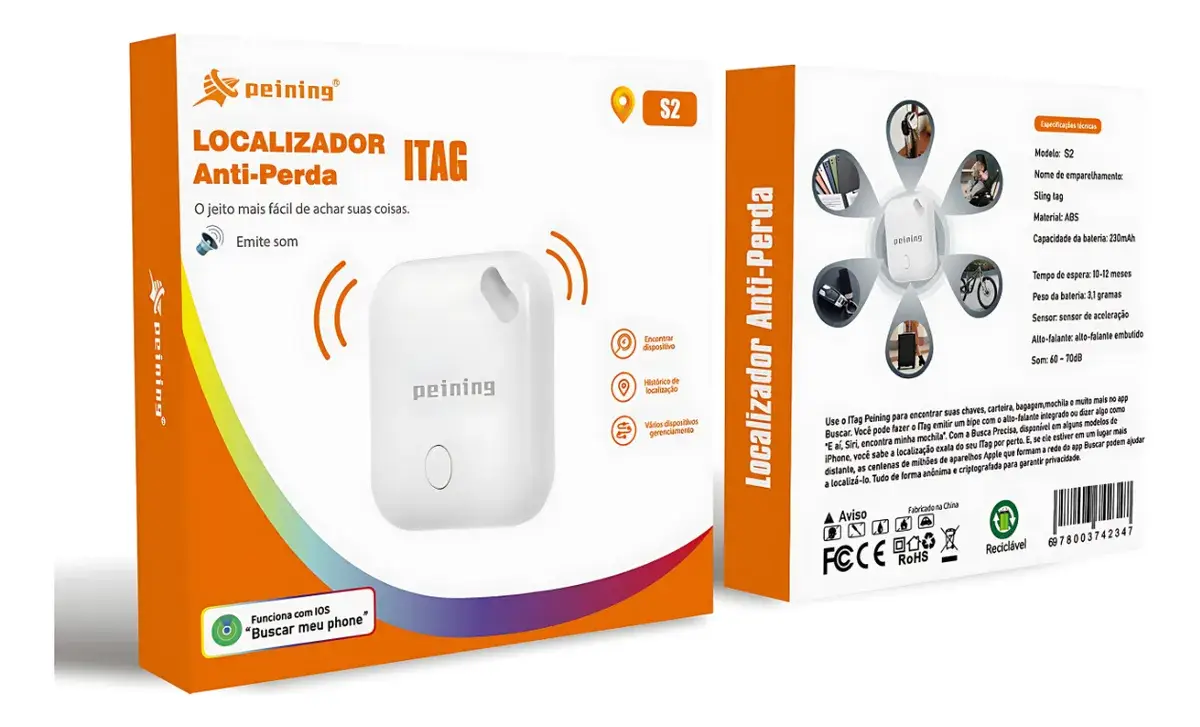 Localizador Anti-Perda ITAG Peining S2 Sling Tag Iphone - Imagem 2