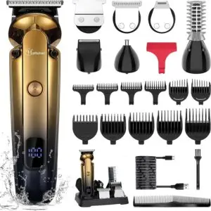 Kit Barbeador Sem Fio Hatteker Nariz Orelha Barba Corpo Prova D'água