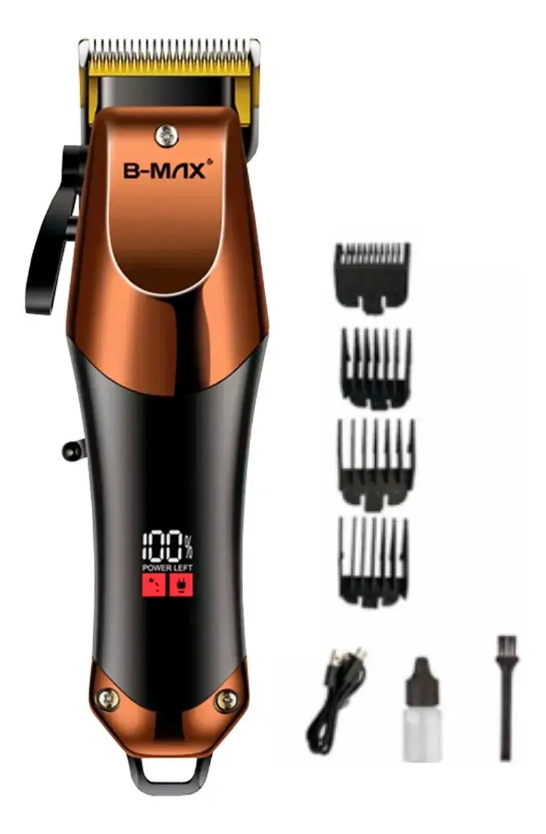 Máquina De Cortar Cabelo Profissional Visor LCD Lâminas Aço