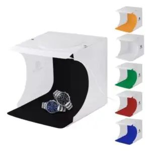 Mini Estúdio Fotográfico Cabine Dobrável 23x24 LED 6 Fundos