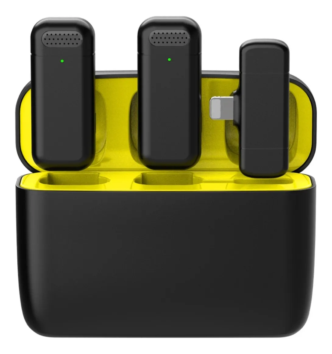 Microfone de Lapela Duplo S Fio Case Para Lightning Onistek