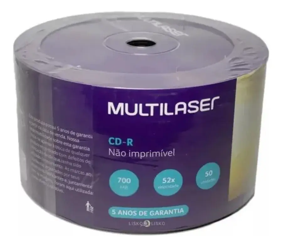 Mídia Cd-R Vel. 52X - 50 Un. Shrink - CD051 - Imagem 2