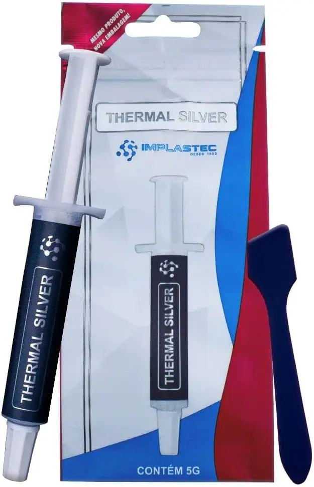 Pasta Térmica 5G Seringa Implastec - Thermal Silver Prata