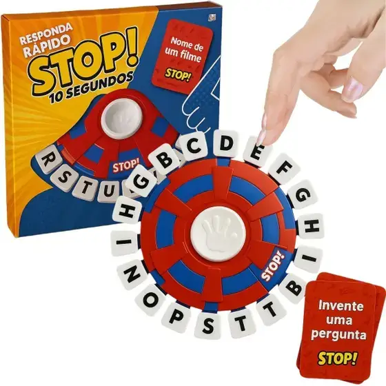 Jogo Stop Tabuleiro De Desafio Rápido Caça Palavras Novo