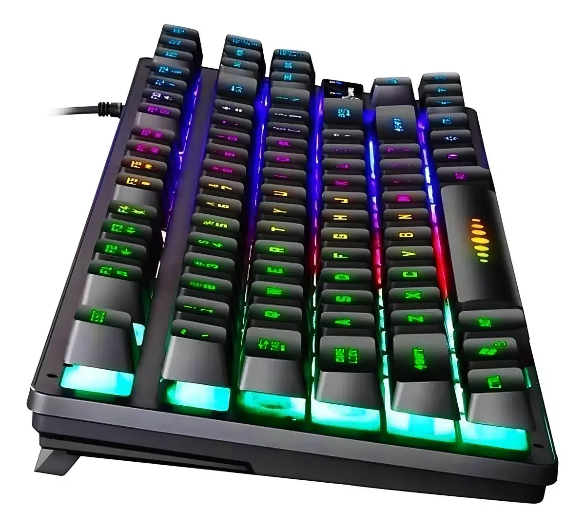 Teclado Gamer Aoas QWERTY US Preto RGB M-880 Semi Mecânico - Imagem 3