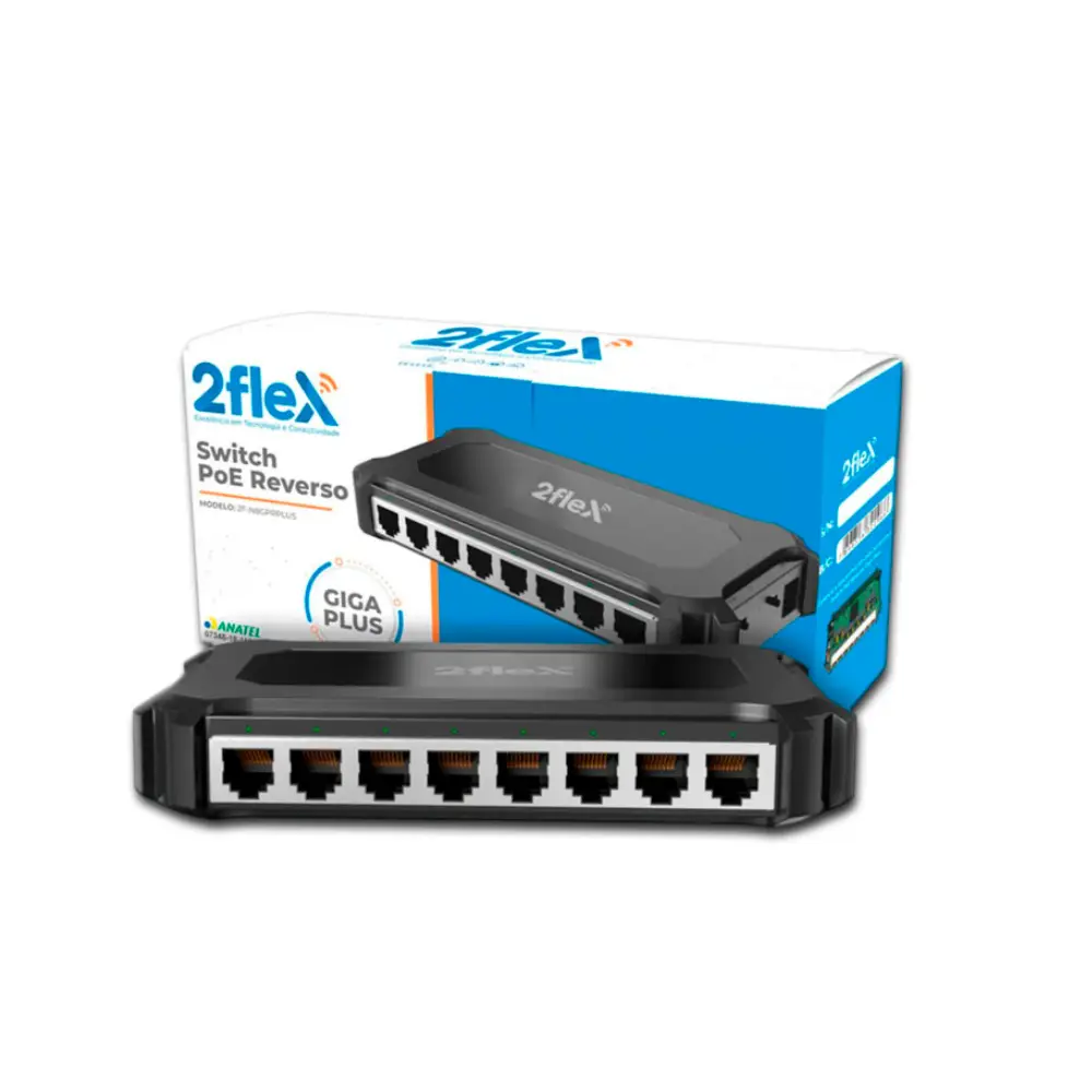 SWITCH POE REVERSO GIGABIT 2FLEX 10/100/1000 MBPS - Imagem 4