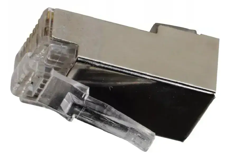 Kit 100 Conector RJ45 Gold Blindado 2F-RJ45G-BL 2Flex - Imagem 2