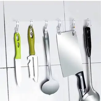 Suporte Transparente OI-0291 - organizador adesivo de alta resistência com 6 ganchos - Imagem 4