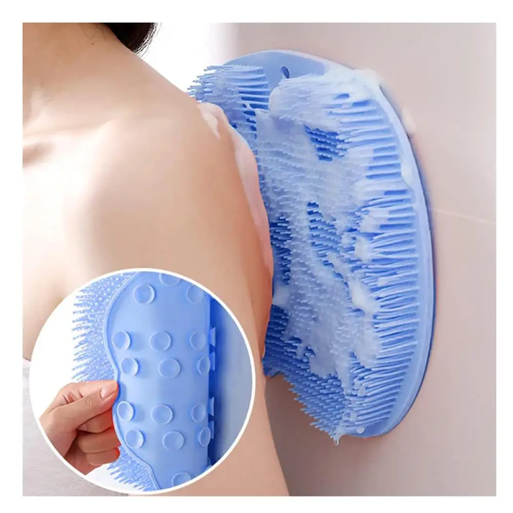 Tapete de silicone para banho antiderrapante pés, costas esfoliante - Imagem 6